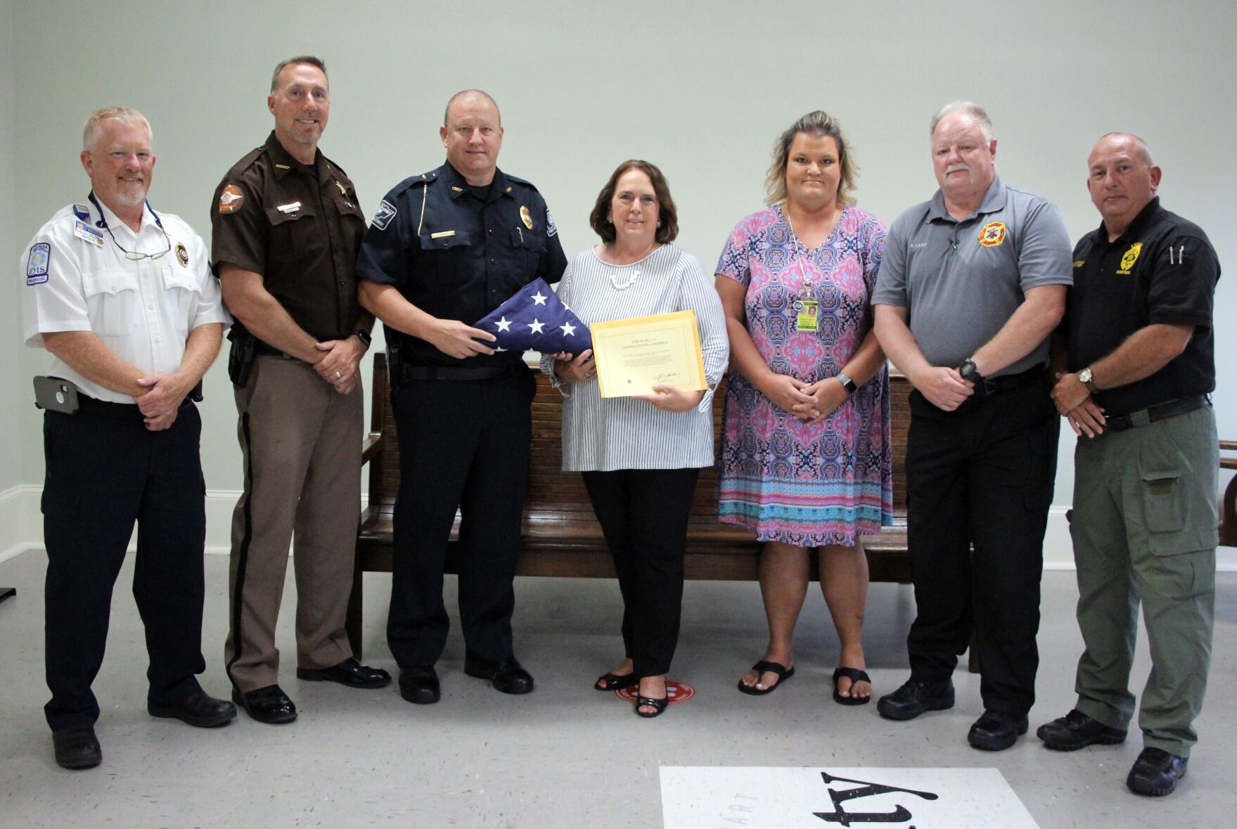 Polk first responders presented U.S. Flag flown over Capitol